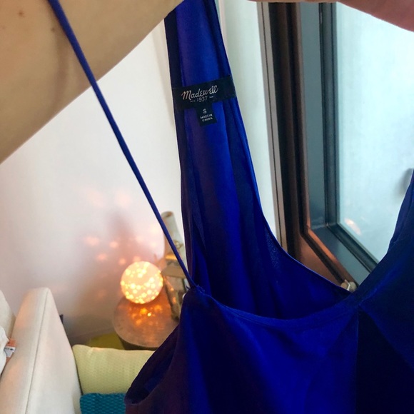 Madewell Vivid blue silk top - Picture 3 of 5